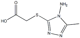 2-[(4-amino-5-methyl-4H-1,2,4-triazol-3-yl)sulfanyl]acetic acid Struktur