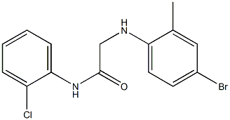 2-[(4-bromo-2-methylphenyl)amino]-N-(2-chlorophenyl)acetamide Struktur