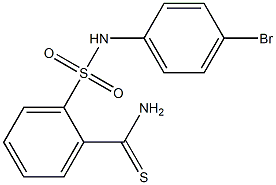 2-[(4-bromophenyl)sulfamoyl]benzene-1-carbothioamide Struktur