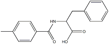 2-[(4-methylbenzoyl)amino]-3-phenylpropanoic acid Struktur