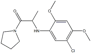 2-[(5-chloro-2,4-dimethoxyphenyl)amino]-1-(pyrrolidin-1-yl)propan-1-one Struktur