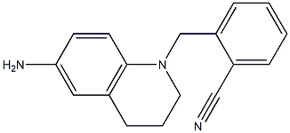 2-[(6-amino-1,2,3,4-tetrahydroquinolin-1-yl)methyl]benzonitrile Struktur