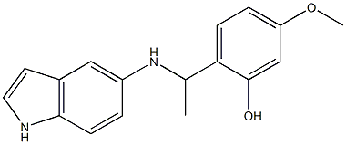 2-[1-(1H-indol-5-ylamino)ethyl]-5-methoxyphenol Struktur