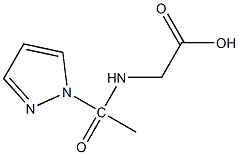 2-[1-(1H-pyrazol-1-yl)acetamido]acetic acid Struktur