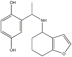 2-[1-(4,5,6,7-tetrahydro-1-benzofuran-4-ylamino)ethyl]benzene-1,4-diol Struktur