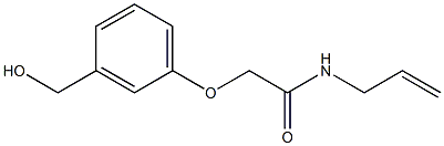 2-[3-(hydroxymethyl)phenoxy]-N-(prop-2-en-1-yl)acetamide Struktur