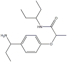 2-[4-(1-aminopropyl)phenoxy]-N-(pentan-3-yl)propanamide Struktur