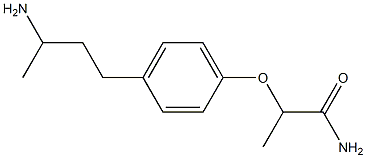 2-[4-(3-aminobutyl)phenoxy]propanamide Struktur