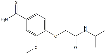 2-[4-(aminocarbonothioyl)-2-methoxyphenoxy]-N-isopropylacetamide Struktur