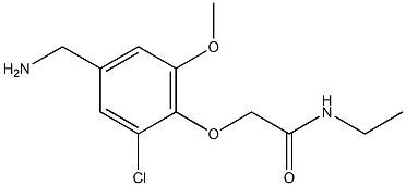 2-[4-(aminomethyl)-2-chloro-6-methoxyphenoxy]-N-ethylacetamide Struktur