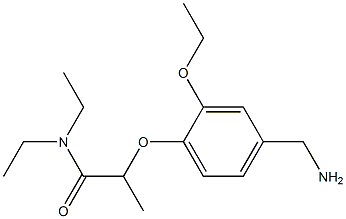 2-[4-(aminomethyl)-2-ethoxyphenoxy]-N,N-diethylpropanamide Struktur