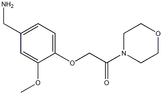 2-[4-(aminomethyl)-2-methoxyphenoxy]-1-(morpholin-4-yl)ethan-1-one Struktur