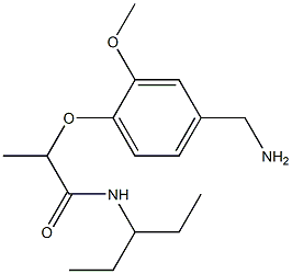 2-[4-(aminomethyl)-2-methoxyphenoxy]-N-(pentan-3-yl)propanamide Struktur