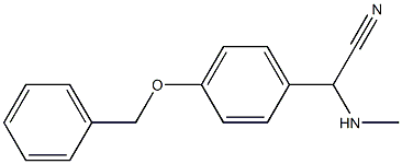 2-[4-(benzyloxy)phenyl]-2-(methylamino)acetonitrile Struktur