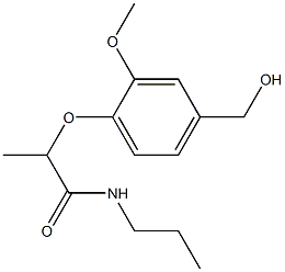 2-[4-(hydroxymethyl)-2-methoxyphenoxy]-N-propylpropanamide Struktur