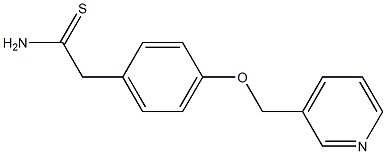 2-[4-(pyridin-3-ylmethoxy)phenyl]ethanethioamide Struktur