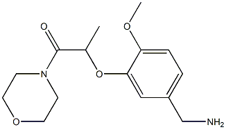 2-[5-(aminomethyl)-2-methoxyphenoxy]-1-(morpholin-4-yl)propan-1-one Struktur