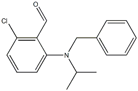 2-[benzyl(propan-2-yl)amino]-6-chlorobenzaldehyde Struktur