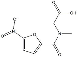 2-[N-methyl(5-nitrofuran-2-yl)formamido]acetic acid Struktur