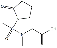 2-[N-methyl-1-(2-oxopyrrolidin-1-yl)acetamido]acetic acid Struktur