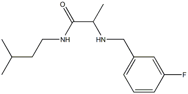 2-{[(3-fluorophenyl)methyl]amino}-N-(3-methylbutyl)propanamide Struktur