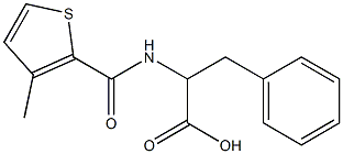 2-{[(3-methylthien-2-yl)carbonyl]amino}-3-phenylpropanoic acid Struktur