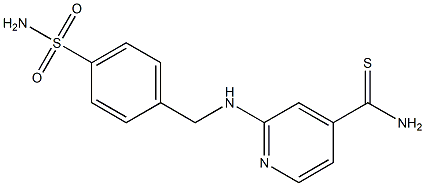 2-{[(4-sulfamoylphenyl)methyl]amino}pyridine-4-carbothioamide Struktur