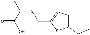 2-{[(5-ethylthien-2-yl)methyl]thio}propanoic acid Struktur