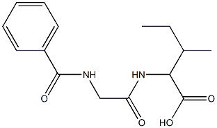 2-{[(benzoylamino)acetyl]amino}-3-methylpentanoic acid Struktur