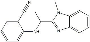 2-{[1-(1-methyl-1H-1,3-benzodiazol-2-yl)ethyl]amino}benzonitrile Struktur