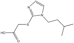 2-{[1-(3-methylbutyl)-1H-imidazol-2-yl]sulfanyl}acetic acid Struktur