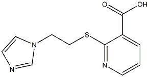 2-{[2-(1H-imidazol-1-yl)ethyl]sulfanyl}pyridine-3-carboxylic acid Struktur