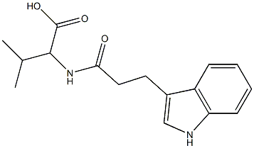 2-{[3-(1H-indol-3-yl)propanoyl]amino}-3-methylbutanoic acid Struktur