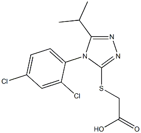 2-{[4-(2,4-dichlorophenyl)-5-(propan-2-yl)-4H-1,2,4-triazol-3-yl]sulfanyl}acetic acid Struktur