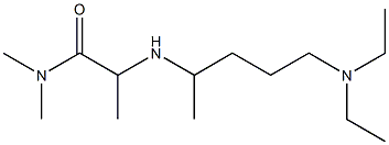 2-{[5-(diethylamino)pentan-2-yl]amino}-N,N-dimethylpropanamide Struktur