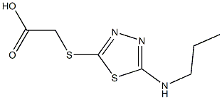 2-{[5-(propylamino)-1,3,4-thiadiazol-2-yl]sulfanyl}acetic acid Struktur