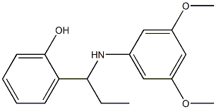 2-{1-[(3,5-dimethoxyphenyl)amino]propyl}phenol Structure