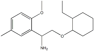 2-{1-amino-2-[(2-ethylcyclohexyl)oxy]ethyl}-1-methoxy-4-methylbenzene Struktur