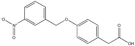 2-{4-[(3-nitrophenyl)methoxy]phenyl}acetic acid Struktur