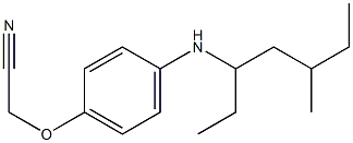 2-{4-[(5-methylheptan-3-yl)amino]phenoxy}acetonitrile Struktur