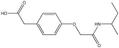 2-{4-[(butan-2-ylcarbamoyl)methoxy]phenyl}acetic acid Struktur