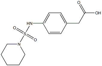 2-{4-[(piperidine-1-sulfonyl)amino]phenyl}acetic acid Struktur