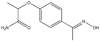 2-{4-[1-(hydroxyimino)ethyl]phenoxy}propanamide Struktur