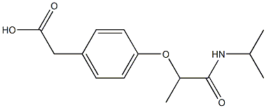 2-{4-[1-(propan-2-ylcarbamoyl)ethoxy]phenyl}acetic acid Struktur