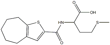 2-{4H,5H,6H,7H,8H-cyclohepta[b]thiophen-2-ylformamido}-4-(methylsulfanyl)butanoic acid Struktur