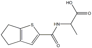 2-{4H,5H,6H-cyclopenta[b]thiophen-2-ylformamido}propanoic acid Struktur