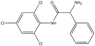 2-amino-2-phenyl-N-(2,4,6-trichlorophenyl)acetamide Struktur