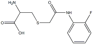 2-amino-3-({2-[(2-fluorophenyl)amino]-2-oxoethyl}thio)propanoic acid Struktur