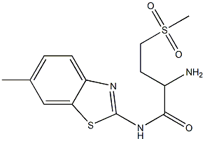 2-amino-4-methanesulfonyl-N-(6-methyl-1,3-benzothiazol-2-yl)butanamide Struktur