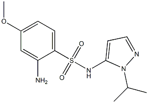 2-amino-4-methoxy-N-[1-(propan-2-yl)-1H-pyrazol-5-yl]benzene-1-sulfonamide Struktur